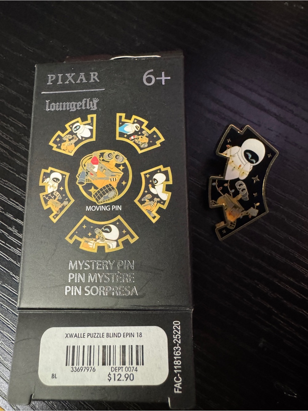 Loungefly Pixar WALL•E & EVE Mystery Enamel Pin - Christmas Lights